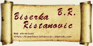 Biserka Ristanović vizit kartica